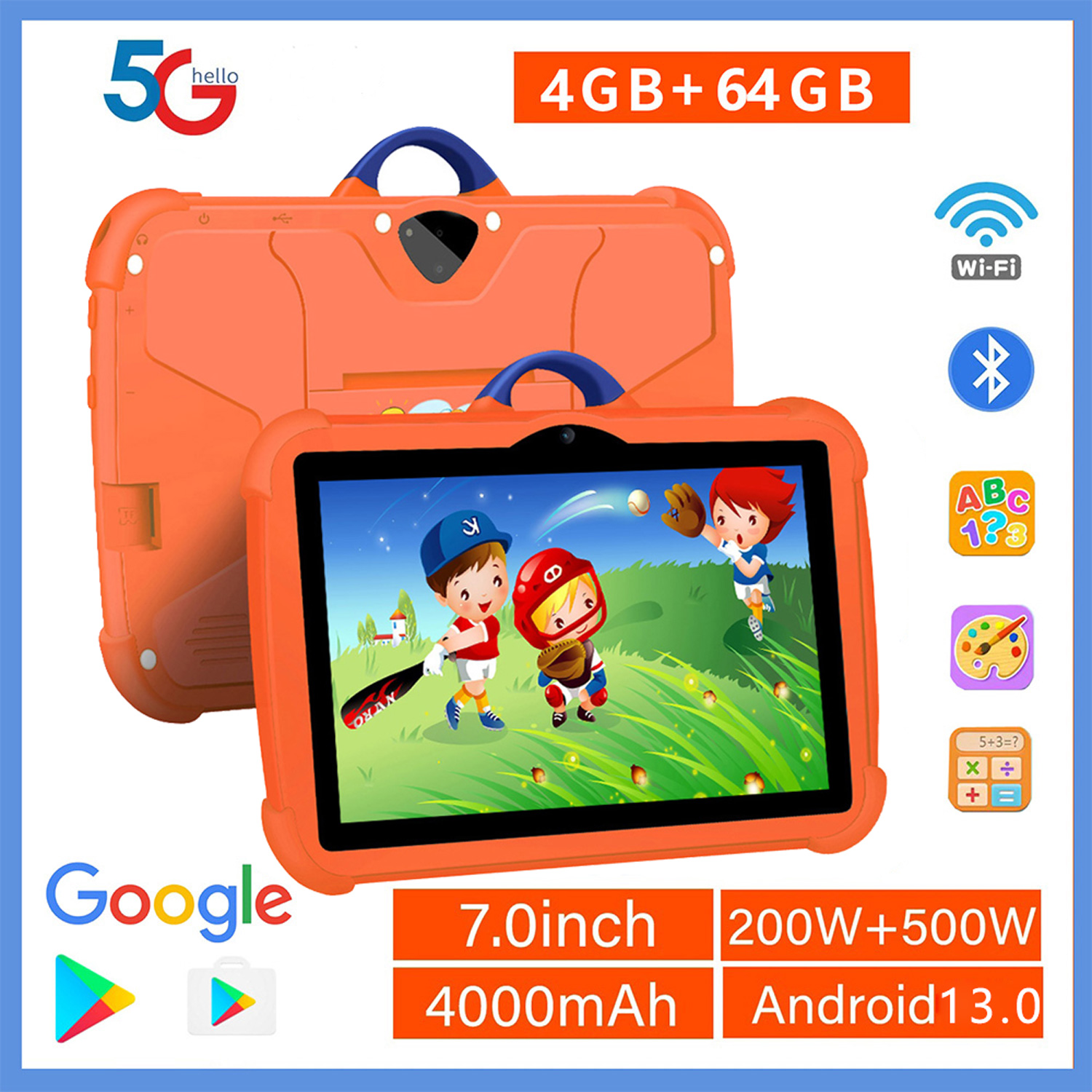 Kids Tablet With Accessories - 새로운 5G WiFi 7 인치 Google