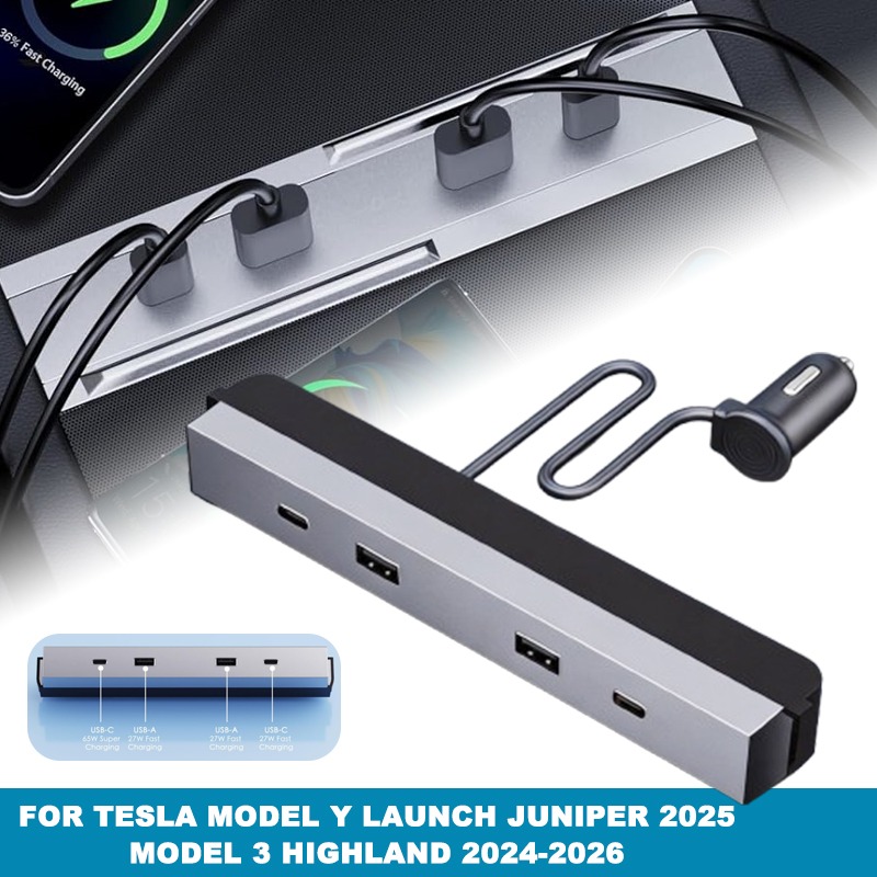 Usb Hub Type C - 센터 콘솔 차량용 어댑터 멀티 포트