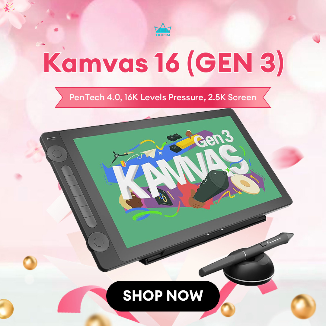 Graphic Tablet Accessories - Huion Kamvas 16 (Gen 3) 그래픽