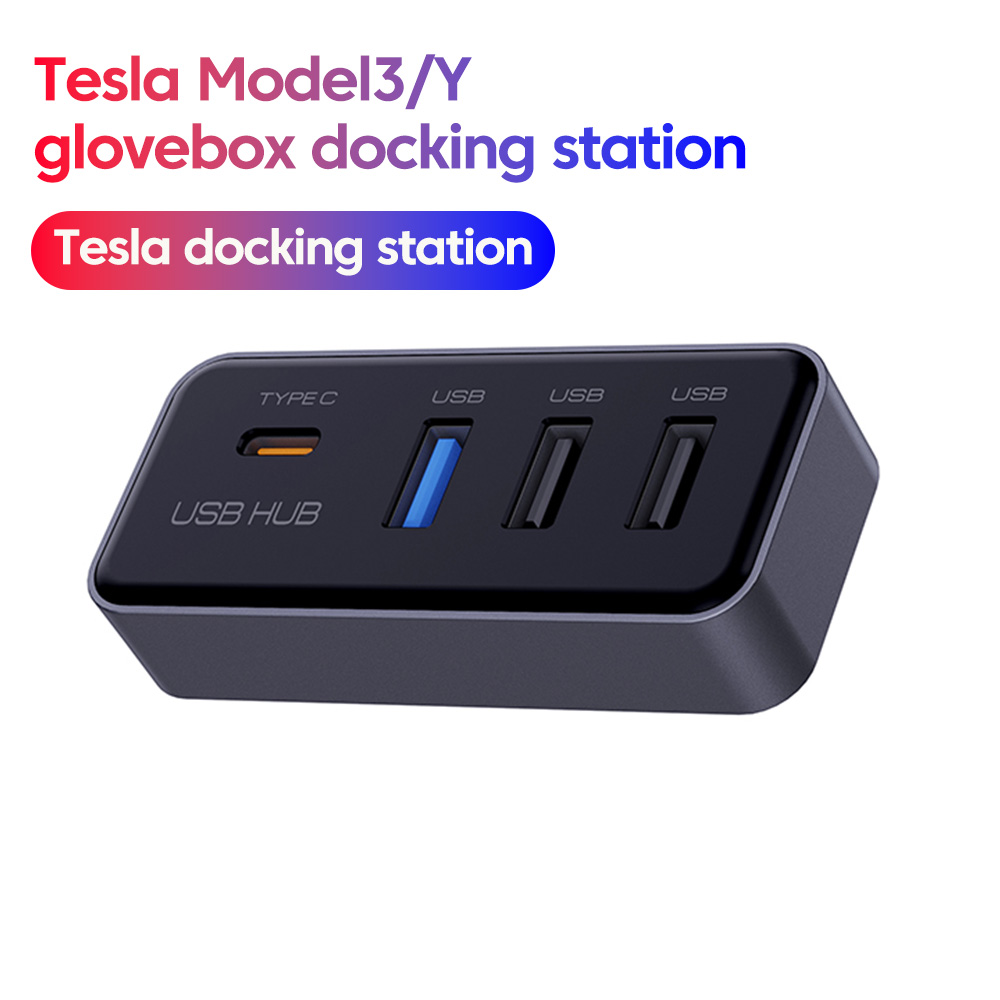 Usb Hub Type C - 테슬라 모델3/Y 글러브박스 플러그 플레이 대시캠