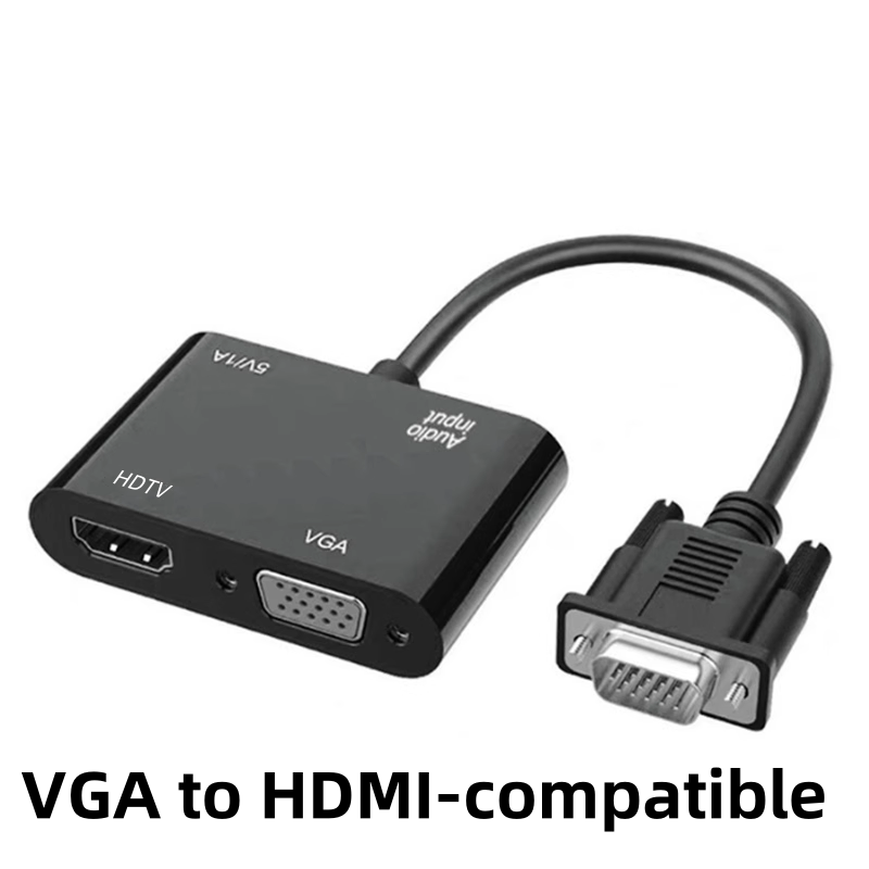 Tablet Lap Desk - VGA(호스트)-VGA/HDMI 호환 디스플레이 어댑터(3.5mm 오디오 USB