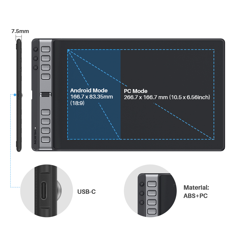 Huion Inspiroy 2 L 10.5x6.56인치 - Graphic Tablet Accessories 리뷰 및 가격