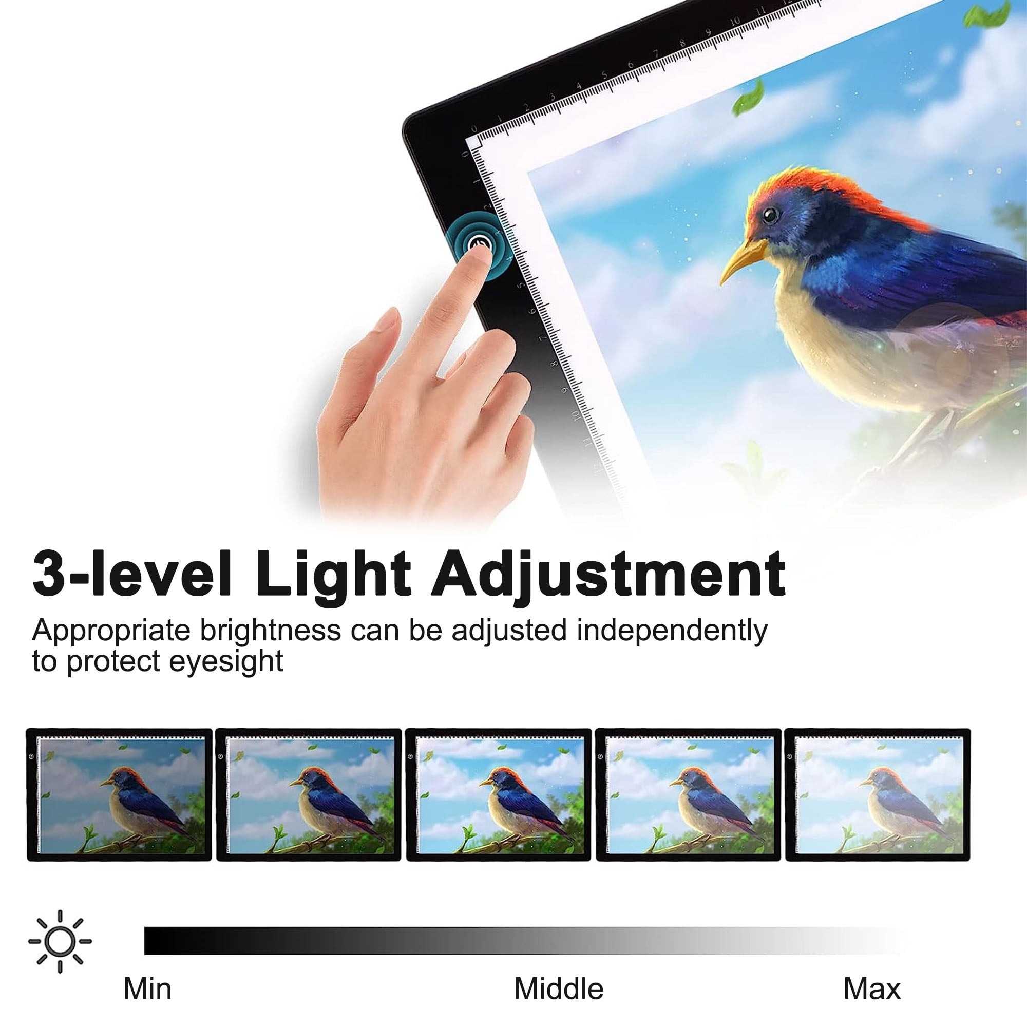 A3/A4/A5 3단계 밝기 조절 가능한 LED 라이트 - Graphic Tablet Accessories 리뷰 및 가격