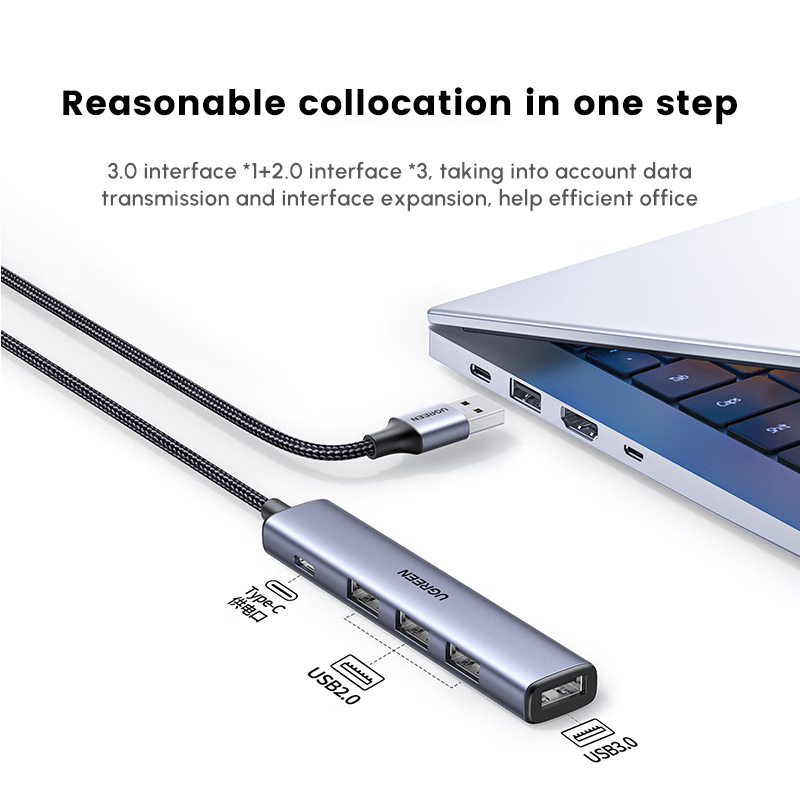 4개의 USB2.0 포트와 1개의 C타입 충전 포트를  - Usb Hub Type C 리뷰 및 가격