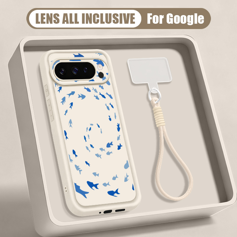  혹등고래 프린트 손목 스트랩 끈 케이스 (구글 픽셀  - Google Pixel 9 리뷰 및 가격