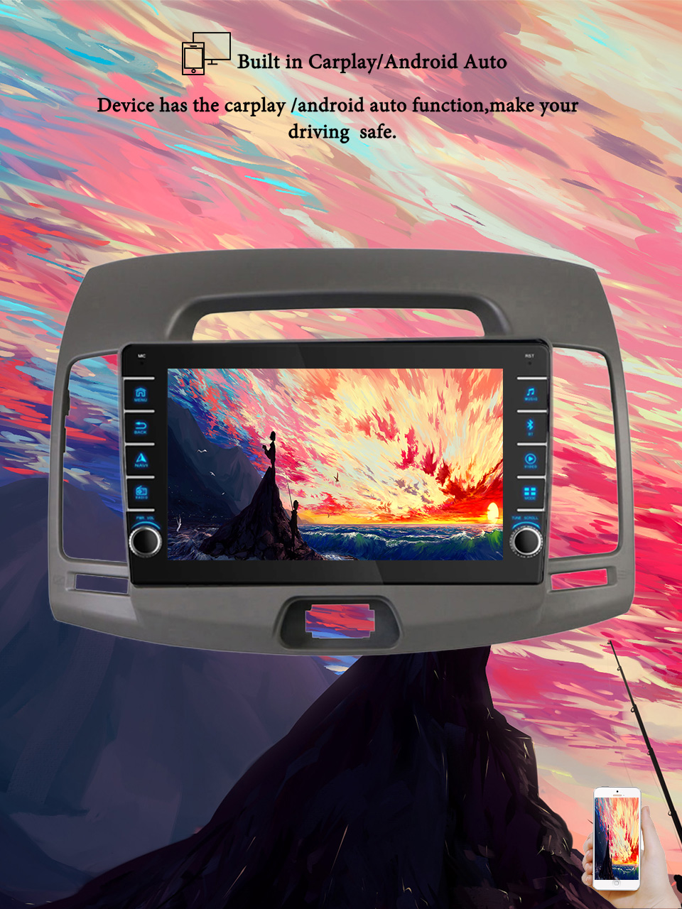 현대 엘란트라 2006-2012용 8G+128G 안드로 - Tablet Danish Mobile & Accessories Faisalabad 리뷰 및 가격