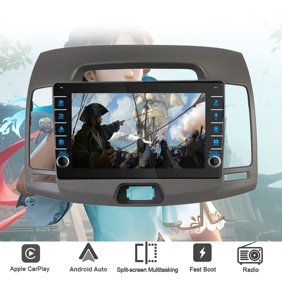 현대 엘란트라 2006-2012용 8G+128G 안드로 - Tablet Danish Mobile & Accessories Faisalabad 리뷰 및 가격