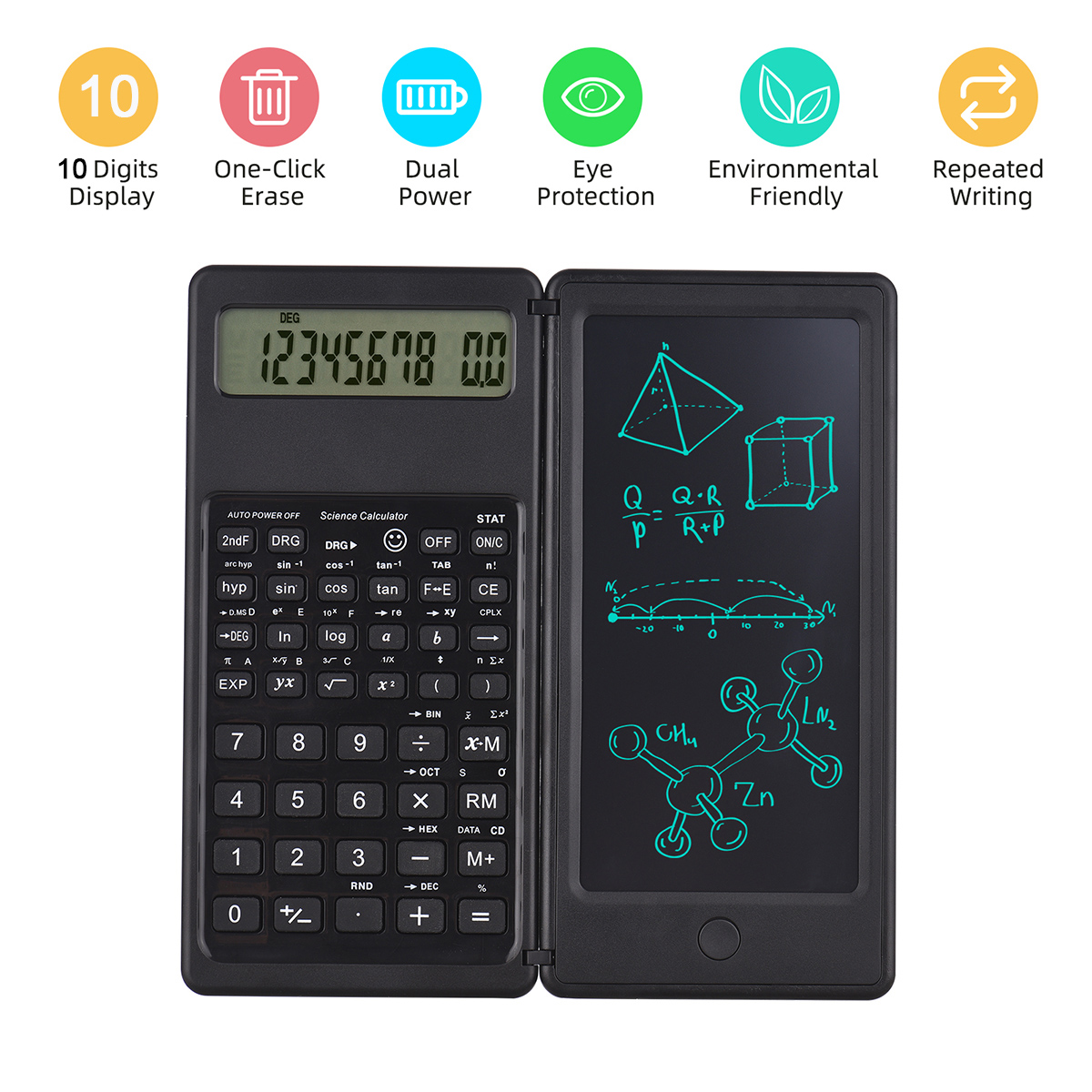 접이식 과학 계산기 지울 수 있는 쓰기 태블릿이 포함된 - Graphic Tablet Accessories 리뷰 및 가격