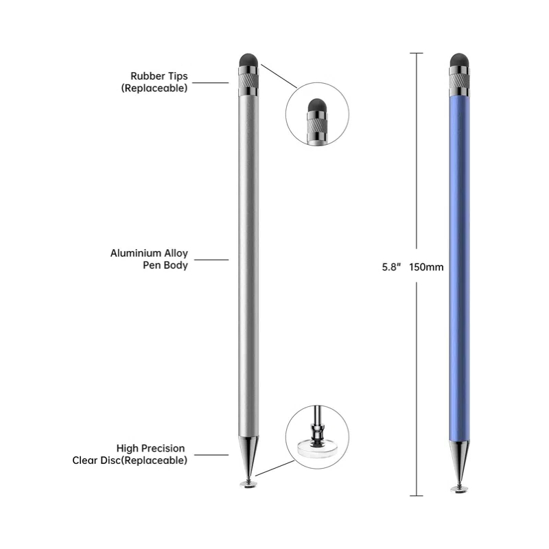 2-in-1 스타일러스 펜 고감도 디스크 팁 고무 팁  - Tablet Pencil Accessories 리뷰 및 가격
