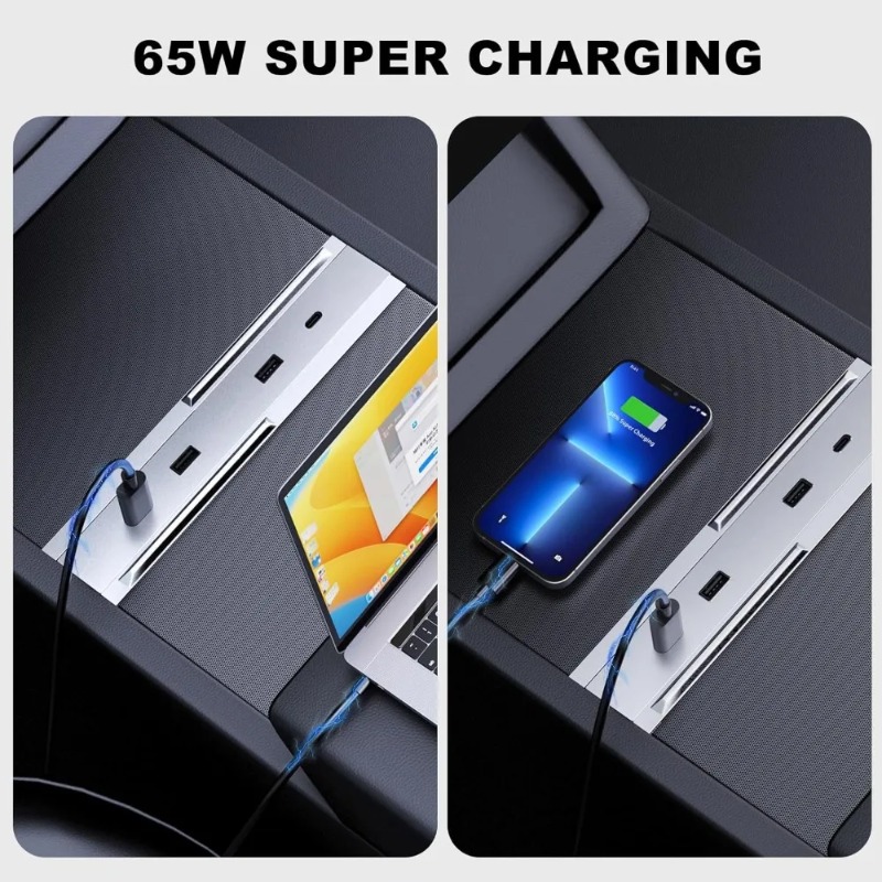 센터 콘솔 차량용 어댑터 멀티 포트 65W 타입-C U - Usb Hub Type C 리뷰 및 가격