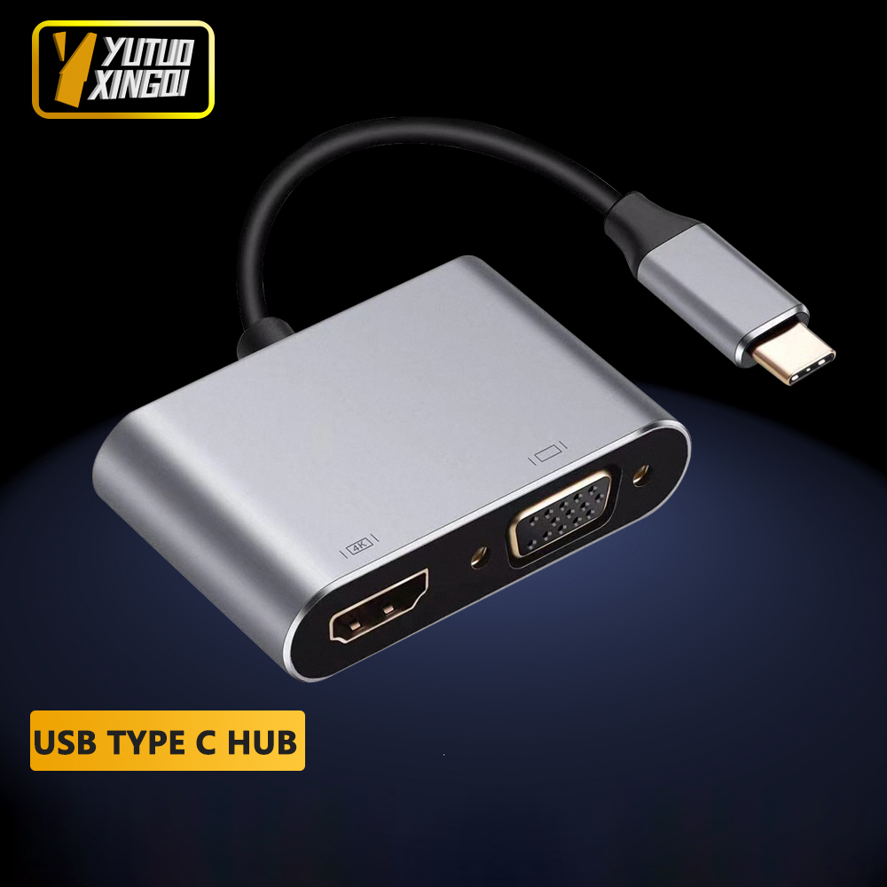 4K USB 타입 C to VGA 1080P USB C - Usb Hub Type C 리뷰 및 가격