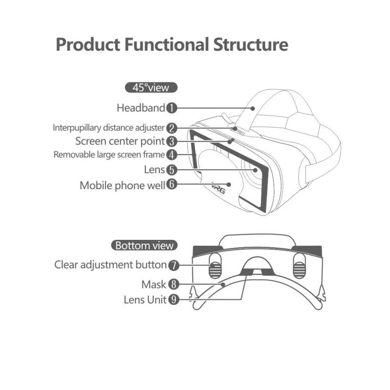VRG 프로 가상 현실 VR 안경 헤드셋 장치 비아르  - Graphic Tablet Accessories 리뷰 및 가격