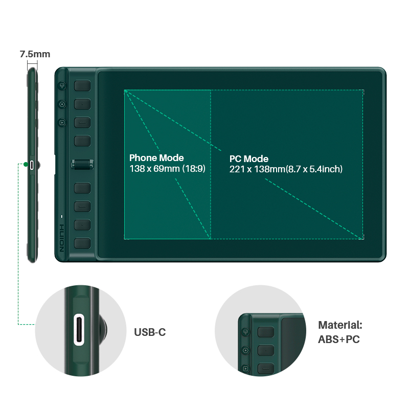 Huion Inspiroy 2 M H951P 그래픽 태 - Graphic Tablet Accessories 리뷰 및 가격