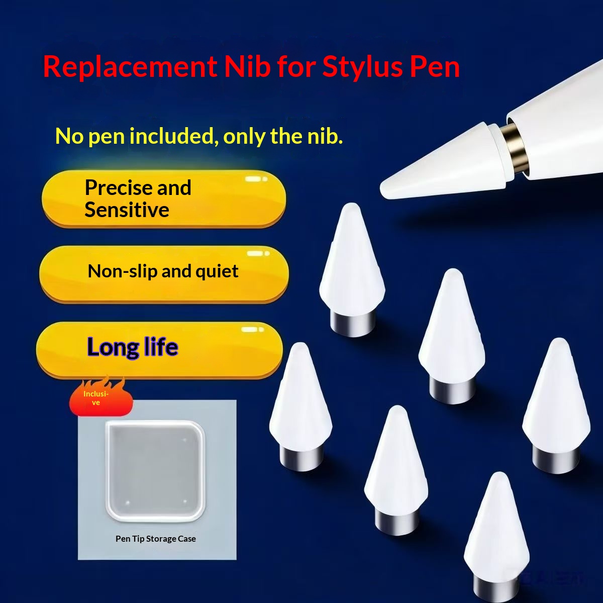 용량성 펜용 교체 펜 팁, 내마모성, 무소음 터치스크린 - Tablet Pencil Accessories 리뷰 및 가격