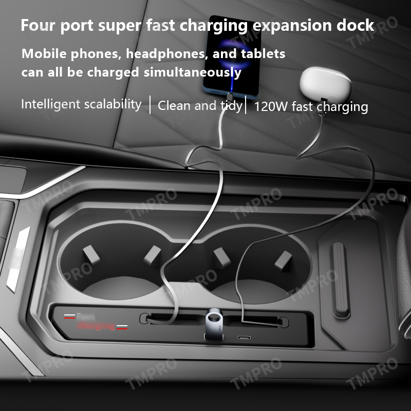폭스바겐 파사트 센터컵홀더용 PD QC 고속 충전 확장 - Usb Hub Type C 리뷰 및 가격